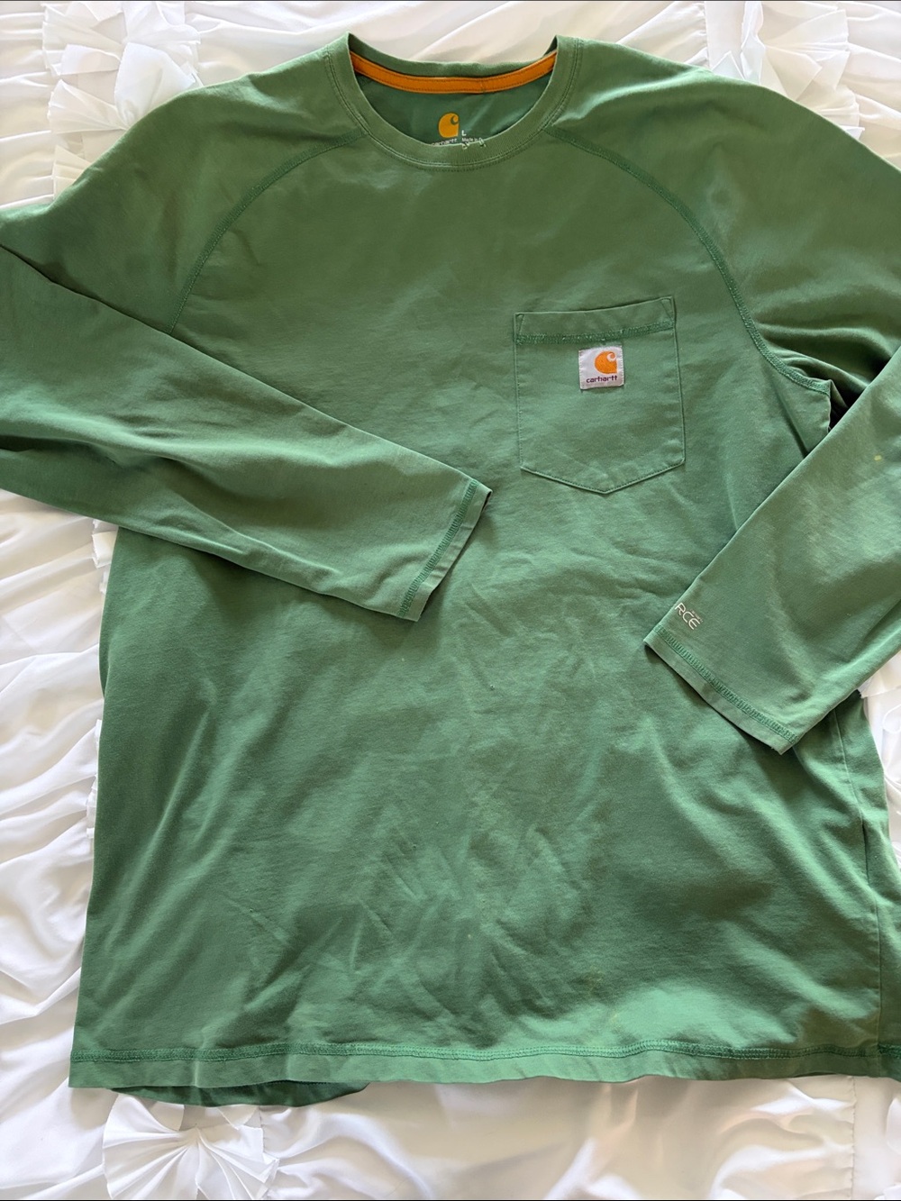 Carhartt Olive Green Long Sleeve Pocket Shirt
